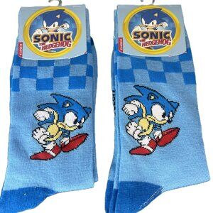 RETRO SEGA SONIC THE HEDGEHOG CREW SOCKS,  MEN 8-12, WOMEN 5-10